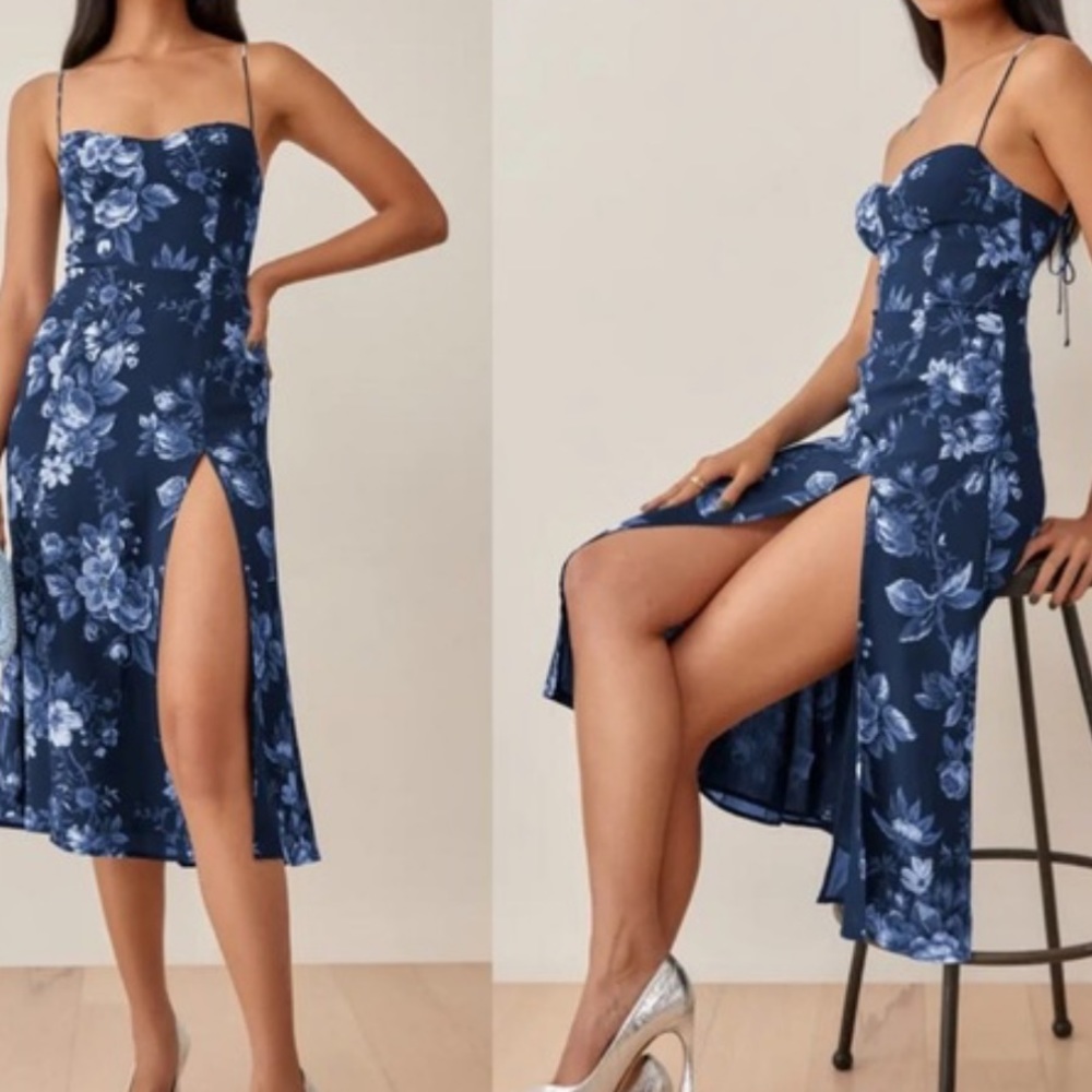 Reformation Juliette high slit sundress